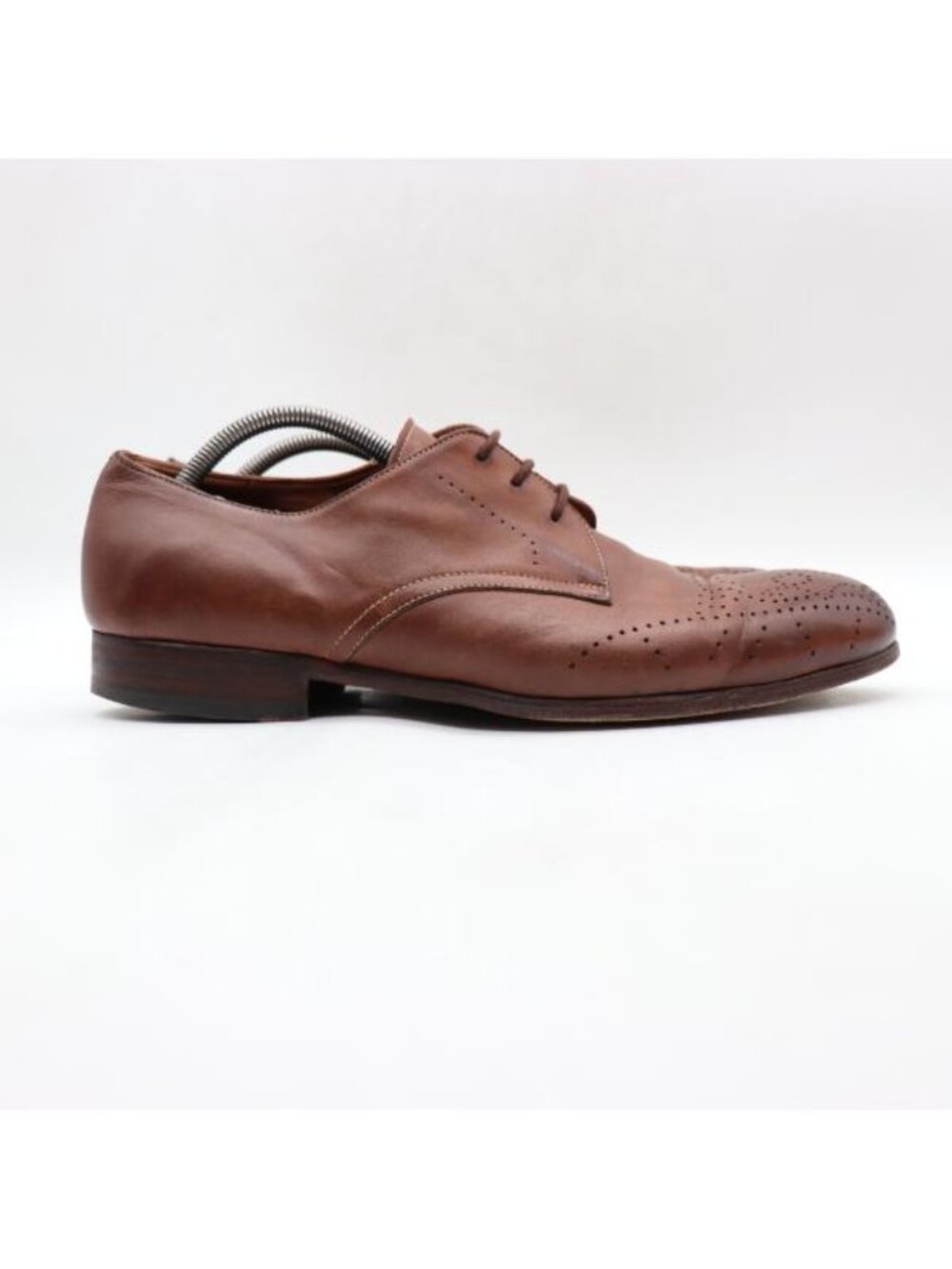 Alexander McQueen Brown Leather Wingtip Men's Size EU 45 Dress Shoes